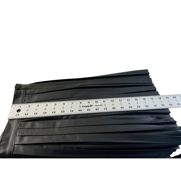 Fashion Nova Black Faux Leather Pleated Mini Skirt Plus Size 3XL Accordion Edgy - Picture 6 of 9